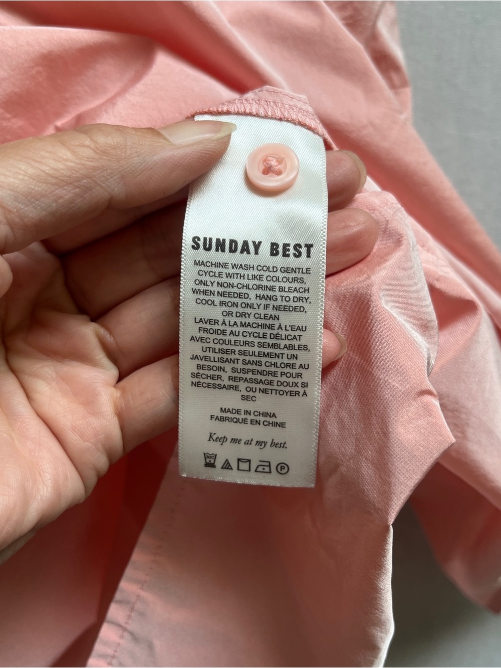 Sunday Best Peach V-Neck Long Sleeve Babydoll Mini Dress Size XS - Picture 9 of 10